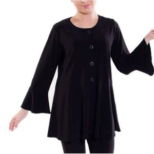 Sun Kim Womens S Flowy Roseanne Tunic Green Chartruse Blouse Spring